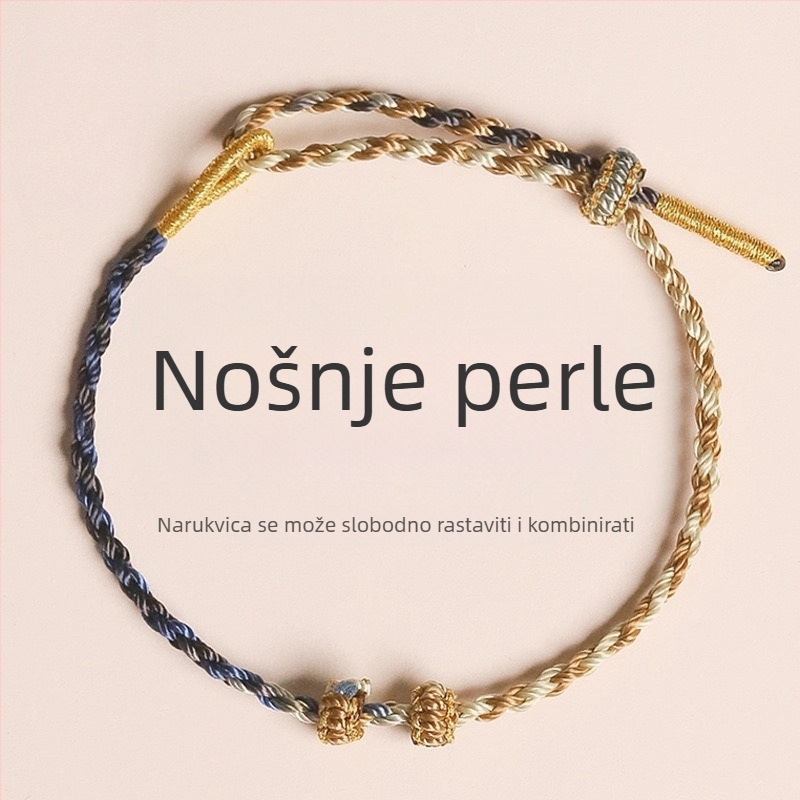 DIY pleteni narukvica od užeta, originalni dizajn, unisex, ručna izrada, porijeklo: Lianyungang