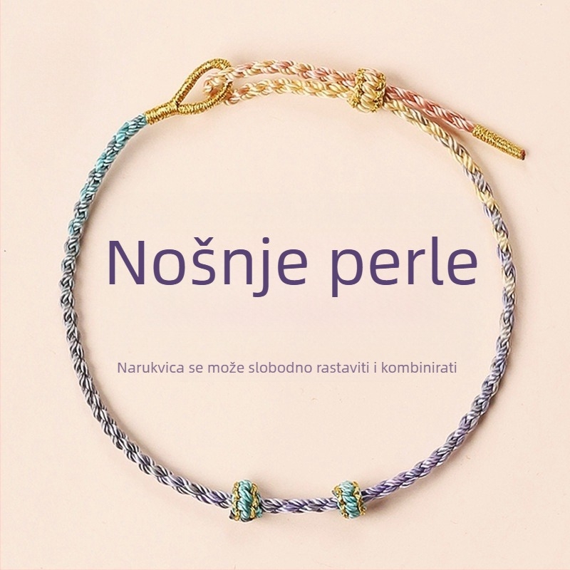 DIY pleteni narukvica od užeta, originalni dizajn, unisex, ručna izrada, porijeklo: Lianyungang