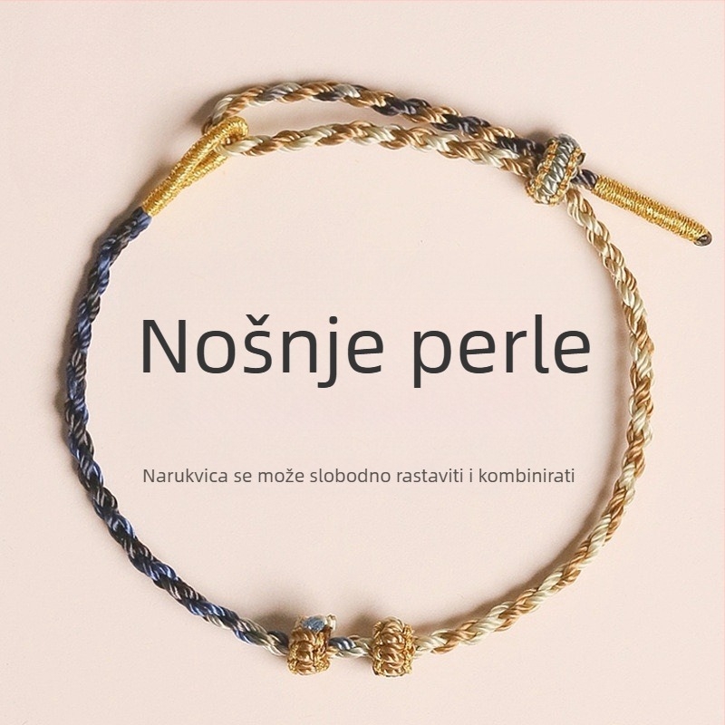 DIY pleteni narukvica od užeta, originalni dizajn, unisex, ručna izrada, porijeklo: Lianyungang