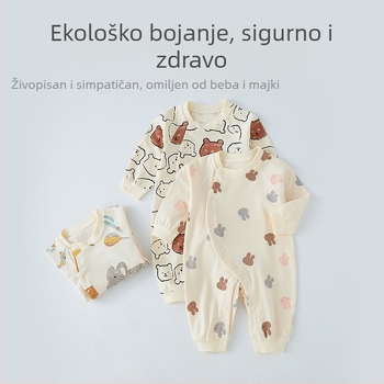 Overal s dugim rukavima od 100% pamuka, za novorođenčad 0-12 mjeseci, unisex.