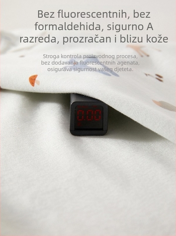 Bebin pamukasti kombinezon s dugim rukavima, unisex, 100% pamuk, za novorođenčad, dijagonalno zatvaranje gumbima
