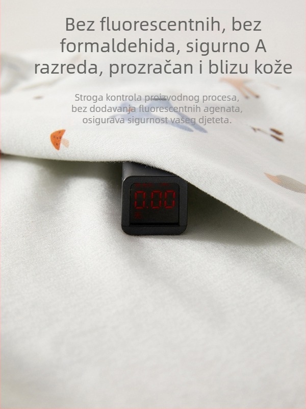 Bebin pamukasti kombinezon s dugim rukavima, unisex, 100% pamuk, za novorođenčad, dijagonalno zatvaranje gumbima