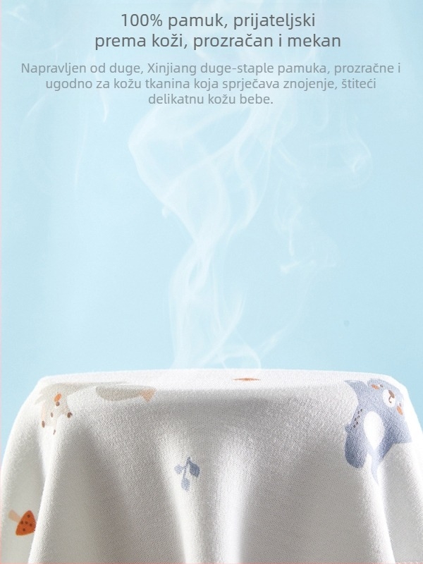 Bebin pamukasti kombinezon s dugim rukavima, unisex, 100% pamuk, za novorođenčad, dijagonalno zatvaranje gumbima