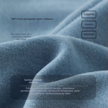 Dječje dvostruko tople pletene hlače, visoki struk, jesen–zima, za uzrast 8+ godina, materijal od akrilnih vlakana