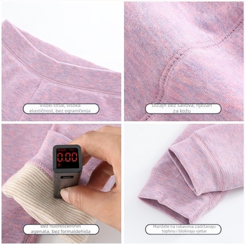 Dječje dvostruko tople pletene hlače, visoki struk, jesen–zima, za uzrast 8+ godina, materijal od akrilnih vlakana