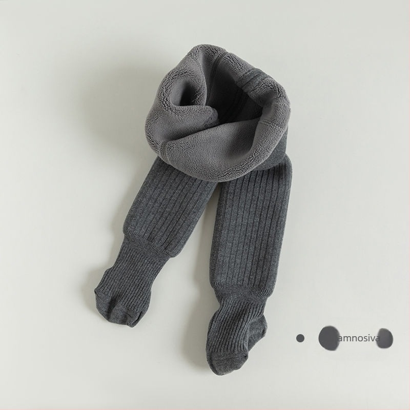 Dječje pamučne legice s flisom za jesen-zimu, s otvorom na preponi, za djecu 3-8 godina