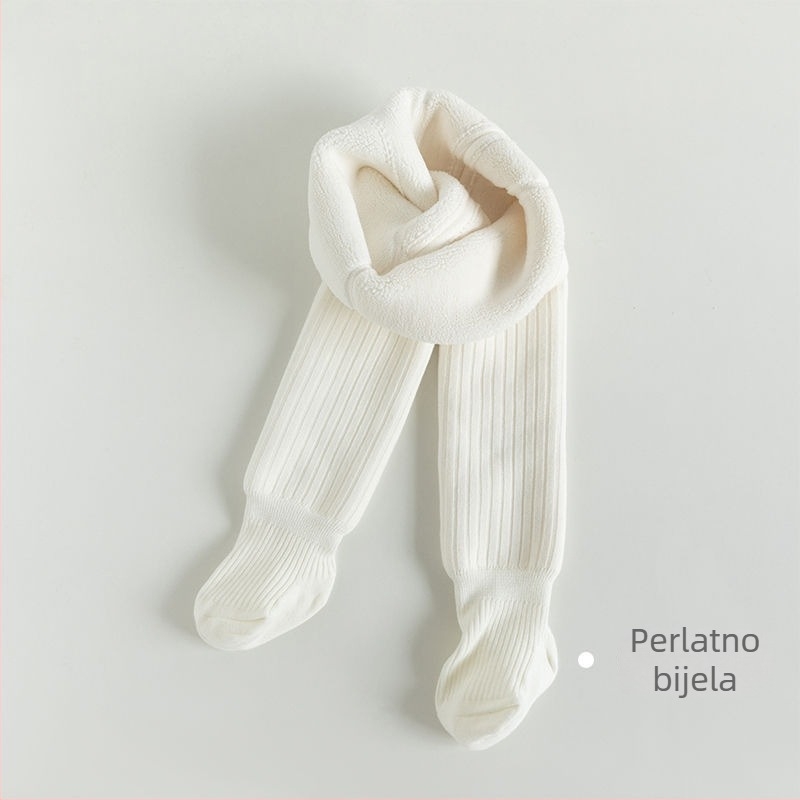 Dječje pamučne legice s flisom za jesen-zimu, s otvorom na preponi, za djecu 3-8 godina