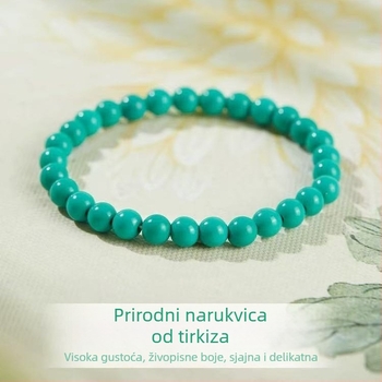 Narukvica s optimiziranim tirkizom (ručna izrada; influencer stil; unisex)
