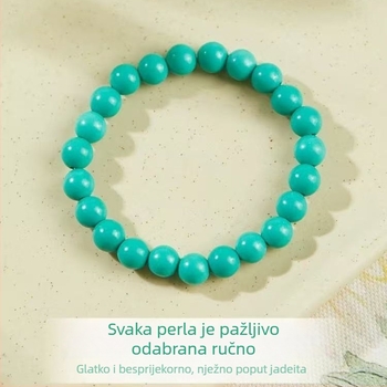 Narukvica s optimiziranim tirkizom (ručna izrada; influencer stil; unisex)