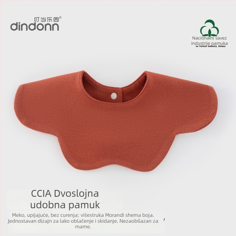 Drool Bib za bebe, 100% pamuk, vodootporan i prozračan, 360° pokrivenost, unisex, 0–3 godina