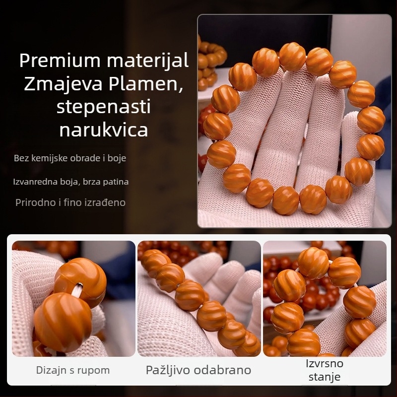Muška narukvica s Monkey Head perlama – moderni minimalistički stil, polirana izrada