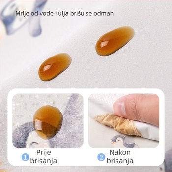Dječja hranilica za hranjenje – vodootporna, otporna na mrlje, bez rukava, karikatura uzorak, PU tkanina