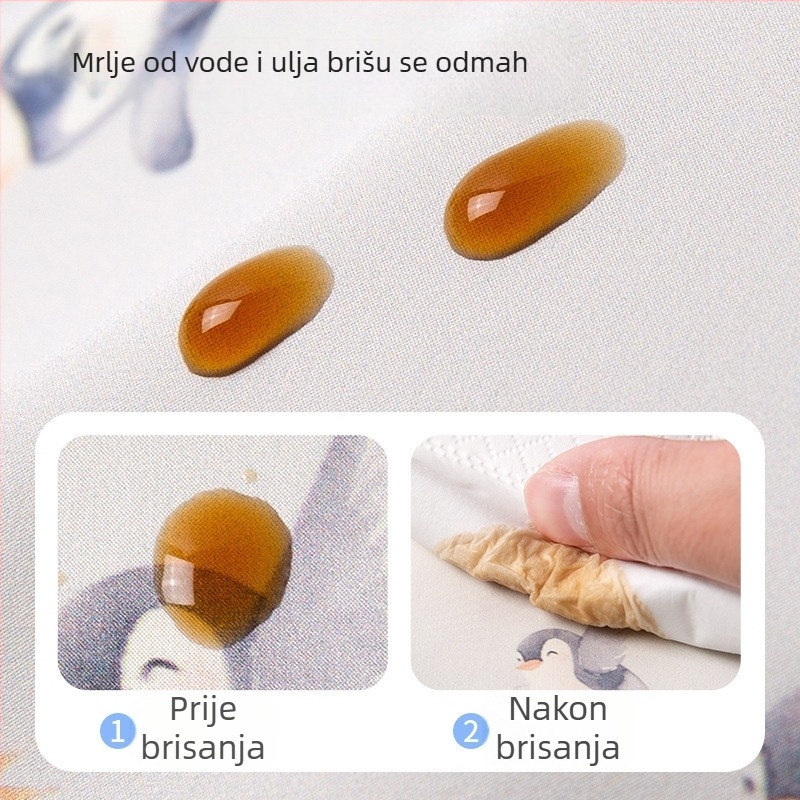 Dječja hranilica za hranjenje – vodootporna, otporna na mrlje, bez rukava, karikatura uzorak, PU tkanina