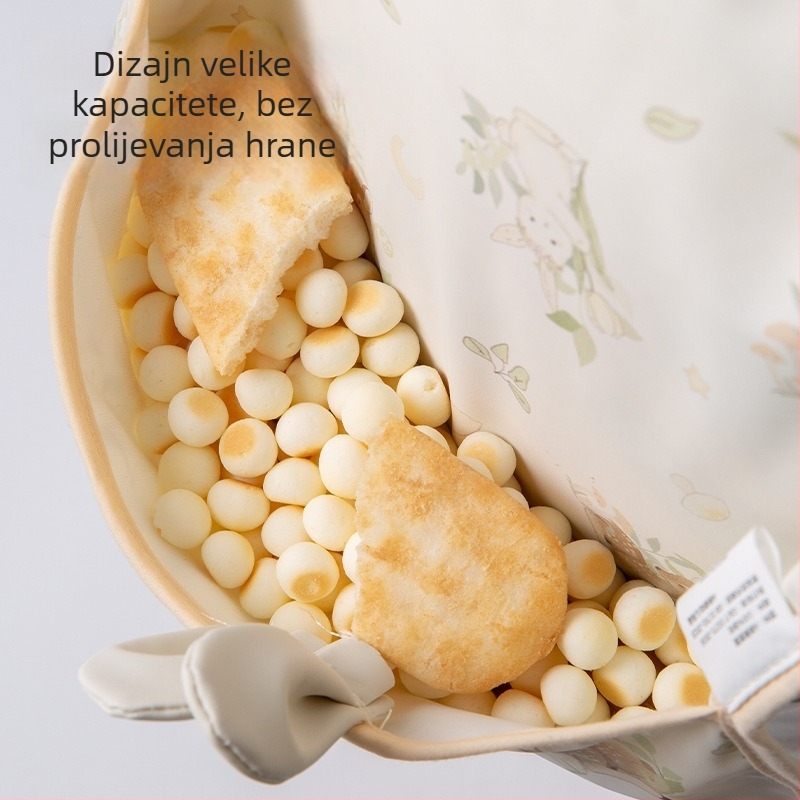 Dječja hranilica za hranjenje – vodootporna, otporna na mrlje, bez rukava, karikatura uzorak, PU tkanina