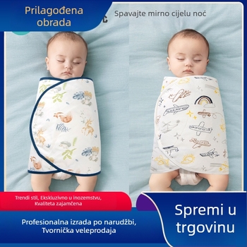 Zavojni ručnik od 100% pamuka za novorođenčad, lagani ljetni model