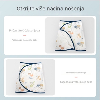 Zavojni ručnik od 100% pamuka za novorođenčad, lagani ljetni model