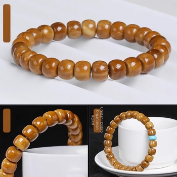 Narukvica Bodhi perli — Cook materijal, ručna izrada, unisex, kineski stil, oblici srce/valovi/geometrijski, književno retro, ljeto 2024