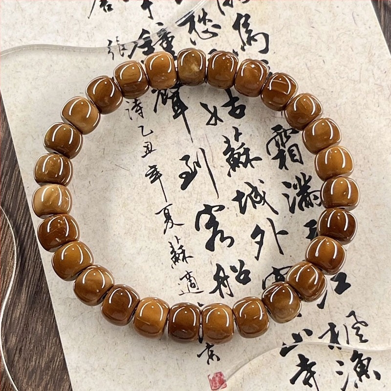 Narukvica Bodhi perli — Cook materijal, ručna izrada, unisex, kineski stil, oblici srce/valovi/geometrijski, književno retro, ljeto 2024