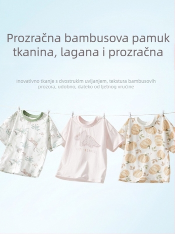 100% pamuk bebama kratkih rukava lagani ljetni top za bebe i djecu (unisex)