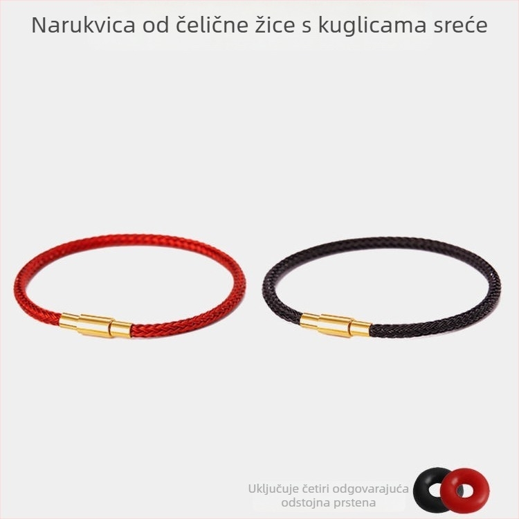 DIY narukvica od koralja na čeličnom užetu, podesiva, vodootporna i otporna na vatru, dostupna u više boja i debljina