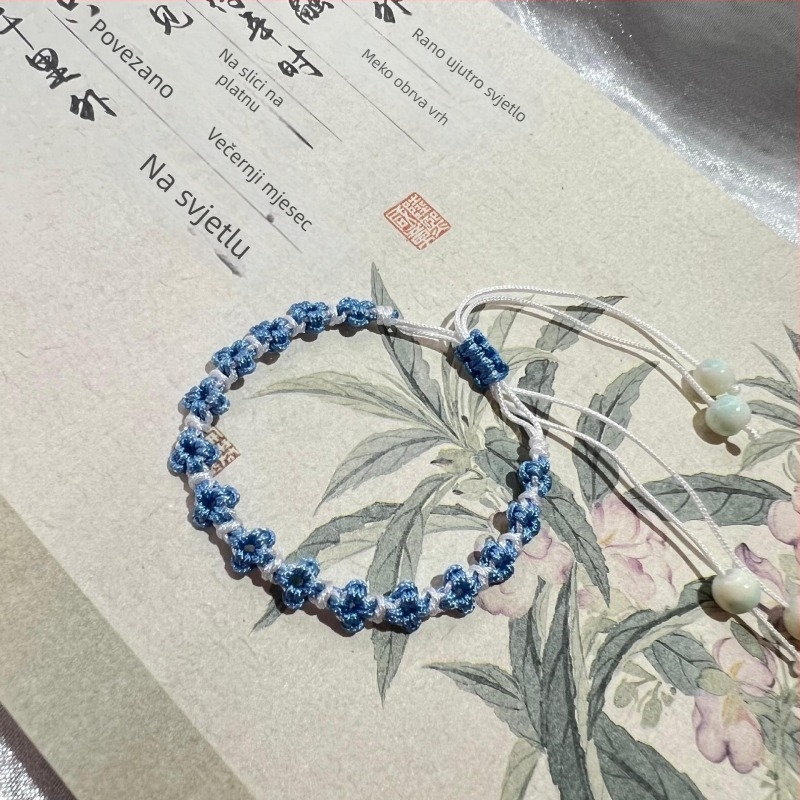 Narukvica od užeta – ručno pletena, prirodni stil, ženski dizajn, proljeće 2025, individualno pakiranje