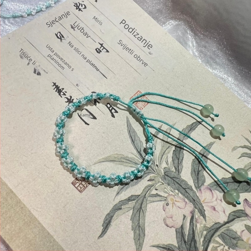 Narukvica od užeta – ručno pletena, prirodni stil, ženski dizajn, proljeće 2025, individualno pakiranje