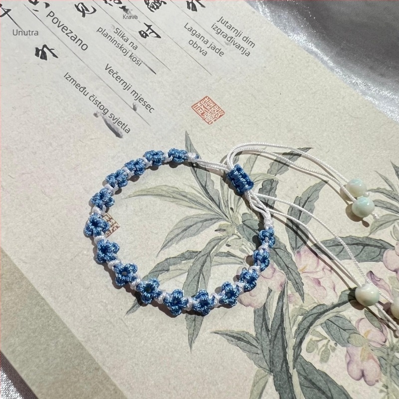 Narukvica od užeta – ručno pletena, prirodni stil, ženski dizajn, proljeće 2025, individualno pakiranje