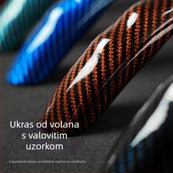 Changyi navlaka za volan autom s teksturom karbonskog vlakna, univerzalno pristajanje, za sve sezone