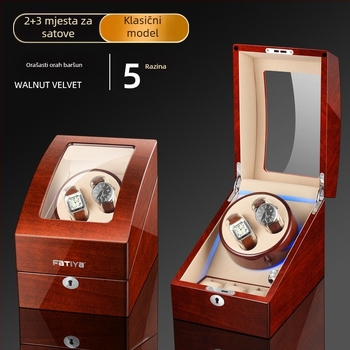 Automatski navijač satova - MDF konstrukcija, piano lak, model 2+3, pakiranje za poklon/nakit, FA Tiya