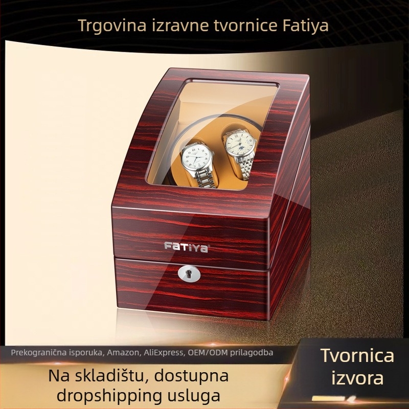 Automatski navijač satova - MDF konstrukcija, piano lak, model 2+3, pakiranje za poklon/nakit, FA Tiya