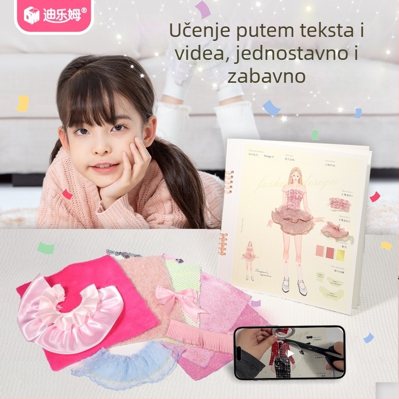 DIY set za dječji dizajn mode s materijalom od tkanine | Uzrast 7–14 | Podrijetlo: Henan