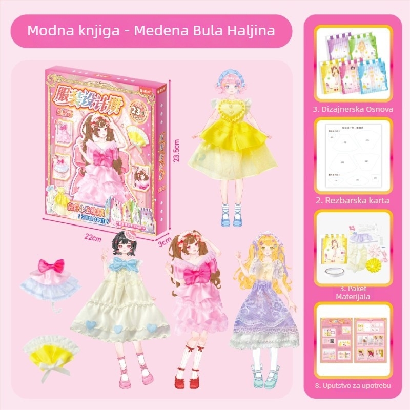 DIY set za dječji dizajn mode s materijalom od tkanine | Uzrast 7–14 | Podrijetlo: Henan