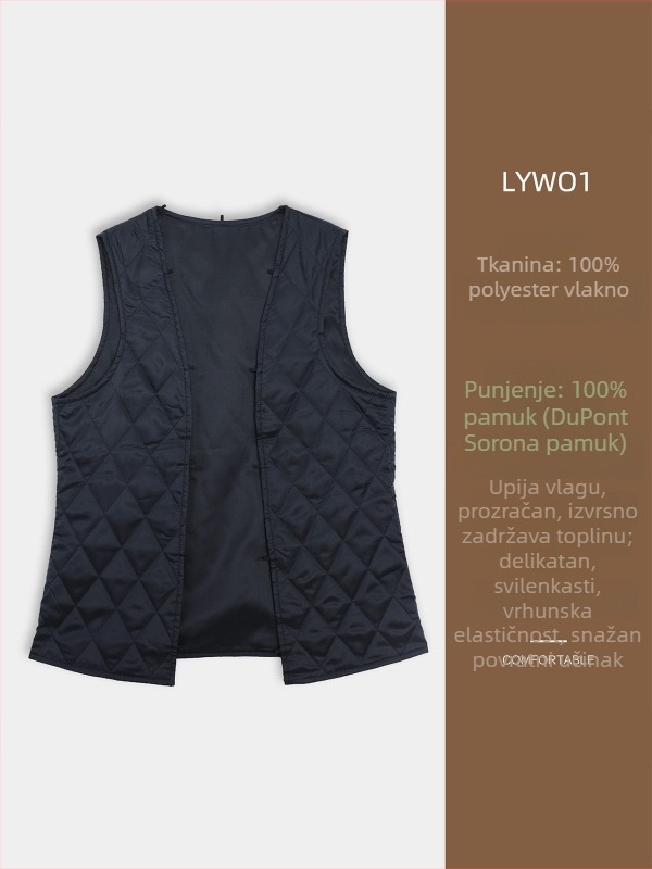 Podstava kaputa, minimalisticki stil, prilagodljiv kroj, kopčanje na jedan red, bez ovratnika, pamuk materijal