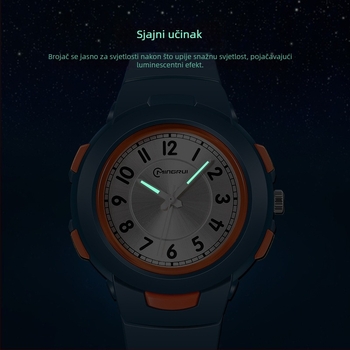 Mingrui MR-8217AQ dječji kvarcni sat, vodootporan do 30 m, analogni prikaz, luminescents brojčanik