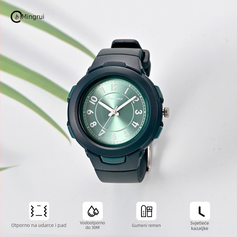 Mingrui MR-8217AQ dječji kvarcni sat, vodootporan do 30 m, analogni prikaz, luminescents brojčanik