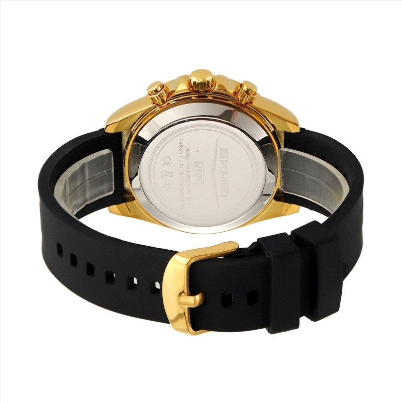 Skmei muški multifunkcionalni elektronički sat – dvostruko vrijeme, chronometer, datum i alarm — analogno-digitalni prikaz, narukvica od nehrđajućeg čelika/silikona, vodootpornost 30M