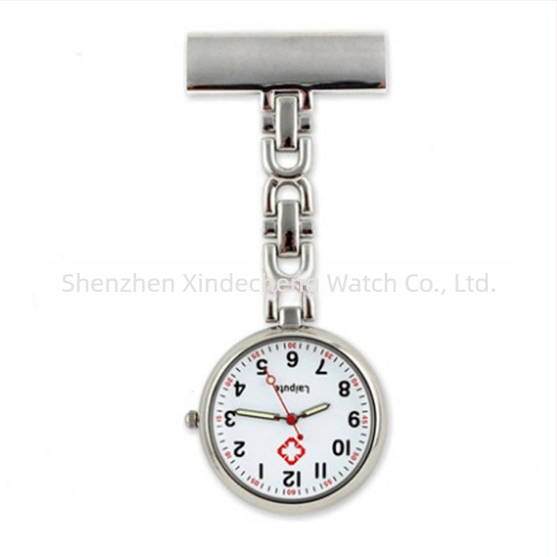 Džepni sat za medicinske sestre — kvarcni mehanizam, svjetleće kazaljke, ženski stil, sladak dizajn za studentice, kućište od cinkove legure