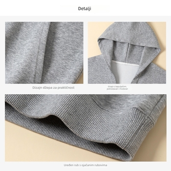 Ženska hoodies jakna s kapuljom za jesen i zimu, slobodan kroj, džepovi, udoban svakodnevni stil