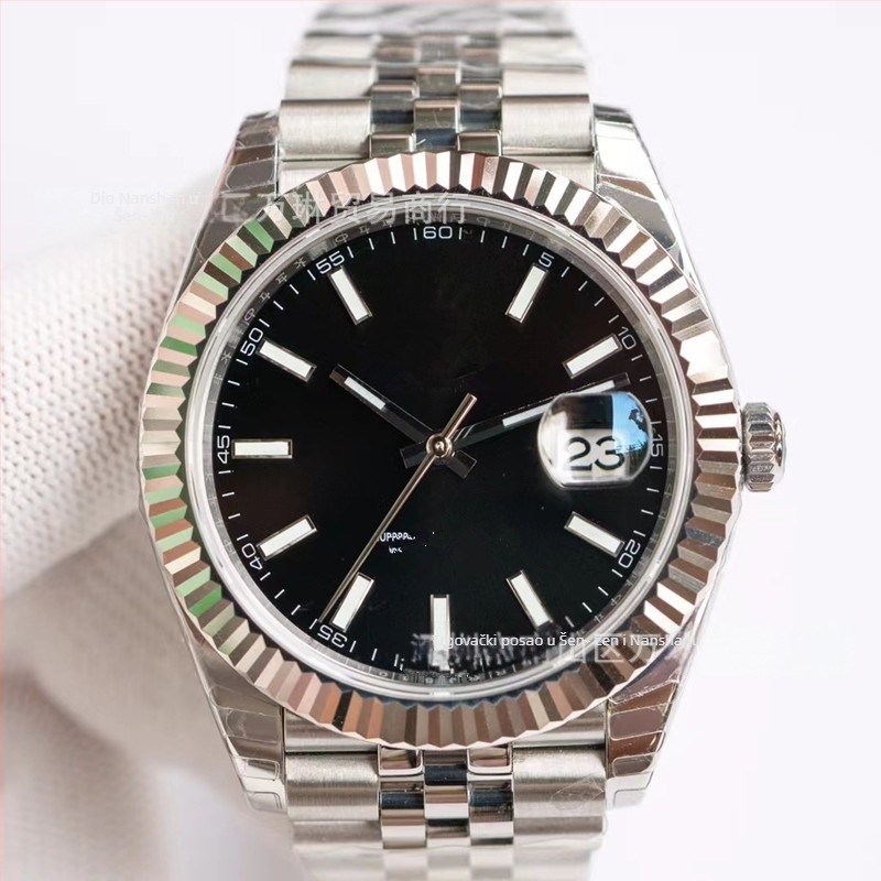 Mehanički ručni sat s mehanizmom Swiss ETA 3235, safirno staklo, vodootpornost 100 m, kućište i narukvica od nehrđajućeg čelika