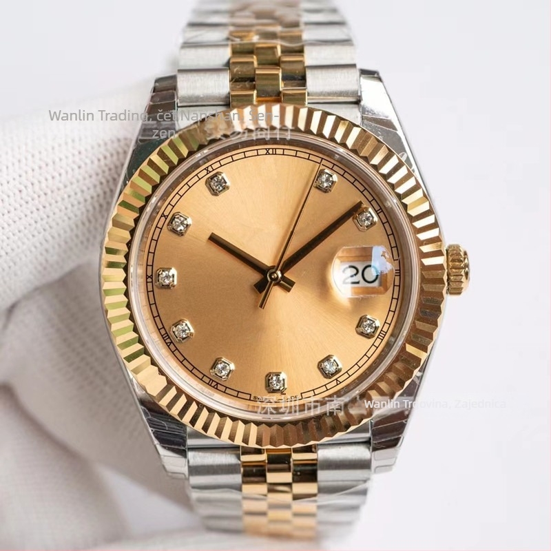 Mehanički ručni sat s mehanizmom Swiss ETA 3235, safirno staklo, vodootpornost 100 m, kućište i narukvica od nehrđajućeg čelika