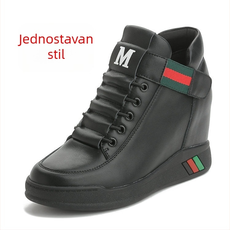 Ženske tenisice s povećanjem visine, Velcro zatvaranje, casual stil, korejski stil, gornji materijal od mikrovlakana
