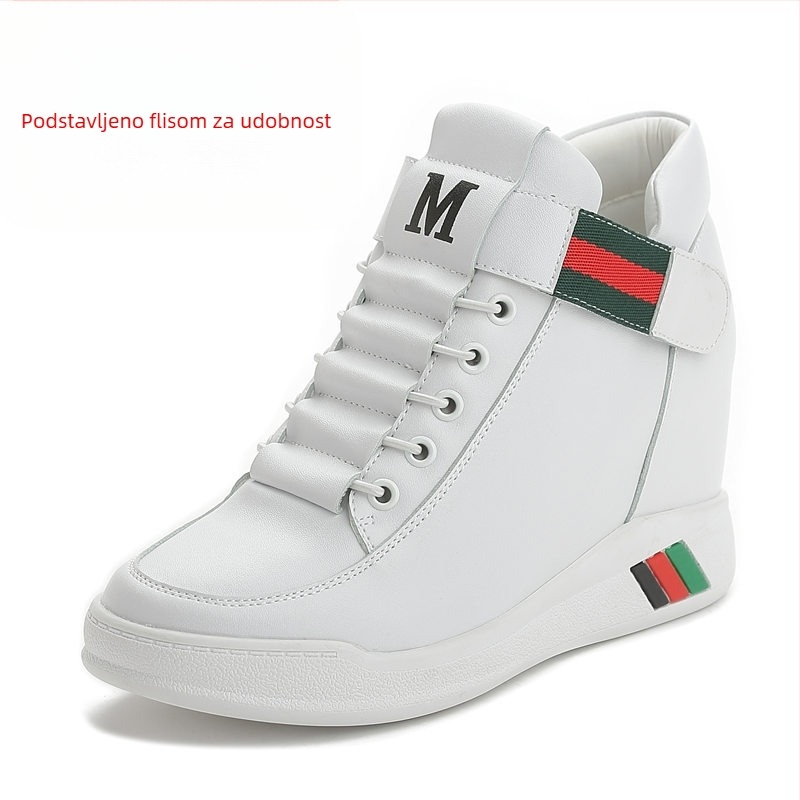 Ženske tenisice s povećanjem visine, Velcro zatvaranje, casual stil, korejski stil, gornji materijal od mikrovlakana