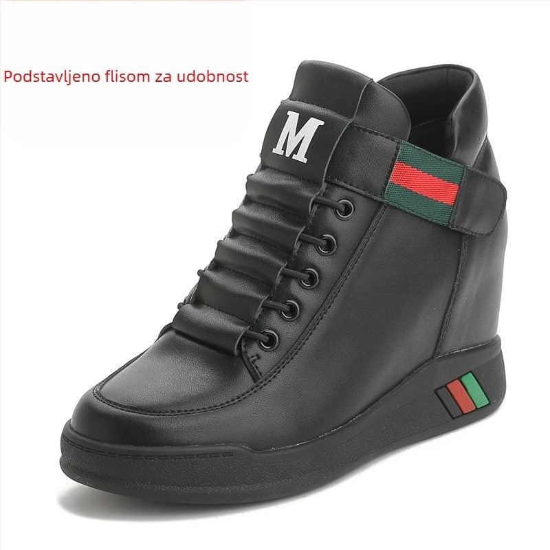 Ženske tenisice s povećanjem visine, Velcro zatvaranje, casual stil, korejski stil, gornji materijal od mikrovlakana