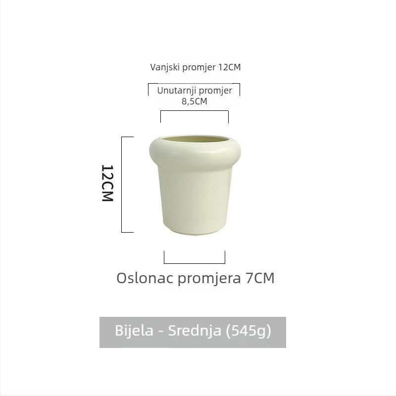 Phalaenopsis orhideja u keramičkoj posudi za desktop upotrebu, moderni minimalistički stil, prozračni dizajn, pečeni završni sloj