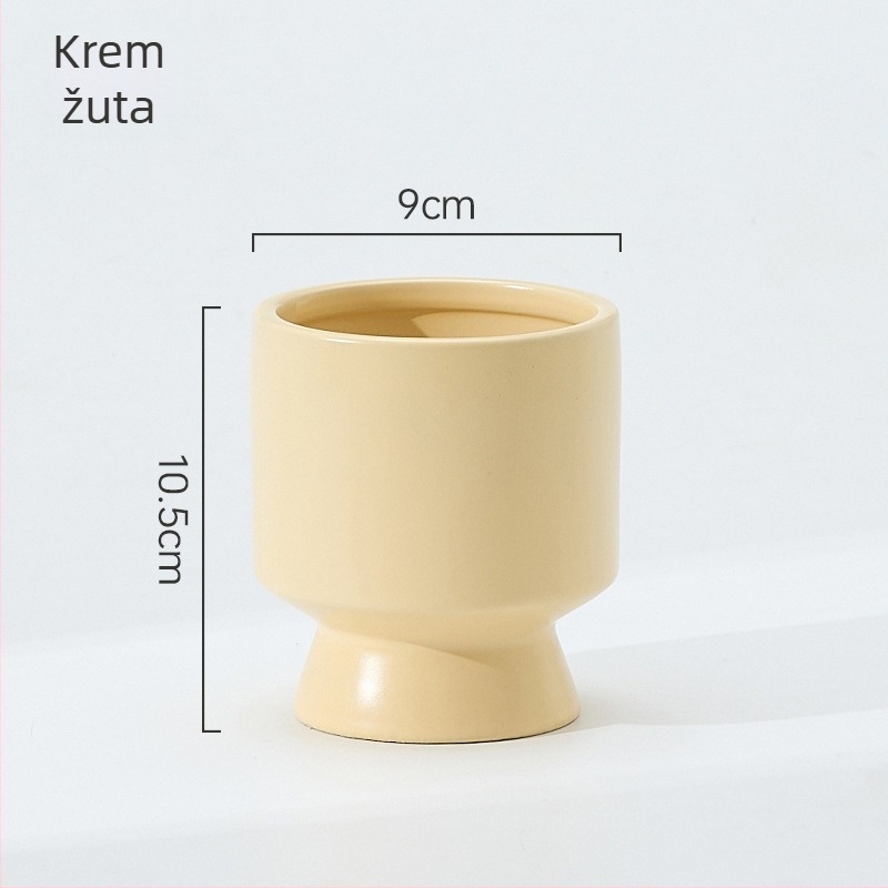 Keramička posuda za cvijeće, skandinavski stil, za stolnu uporabu, glazirana, izdržljiva