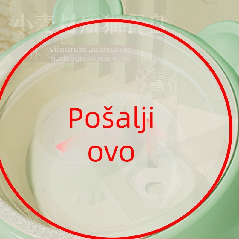 Dvije posude od nehrđajućeg čelika za mačke – hrana i voda