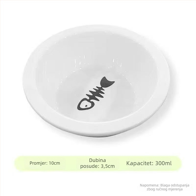 Drvena zdjela za mačke, ručno hranjenje, 1-dijelni set