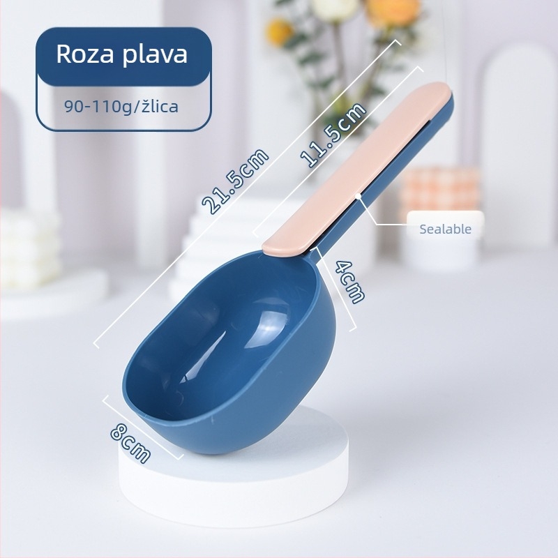 Žlička za hranu mačaka s klipom za zatvaranje, merna žlica od PP plastike, marka Friendly