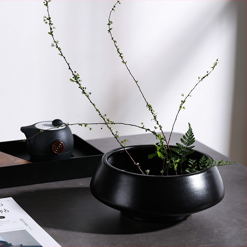 Keramička posuda za cvijeće, ručno izrađena, glazirana, za stolnu upotrebu, moderni minimalistički stil