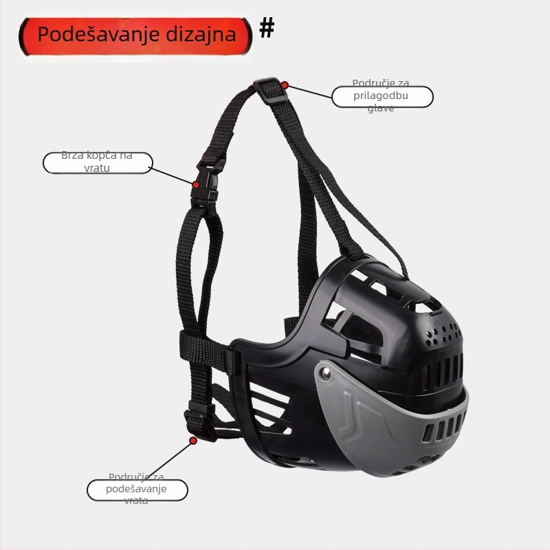 Psi maske za usta - prozračna, protiv uboda, protiv lajanja, funkcija produženoga jezika za vodu - Materijal: plastika, PE - Značka: Pampering - Kutija: 100 kom